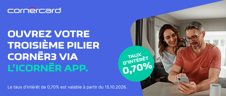 Bannière Cornèrcard 3e pilier